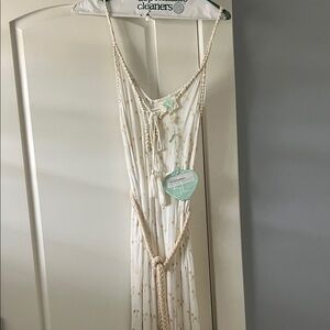 Elegant Z&L Cream Maxi Dress